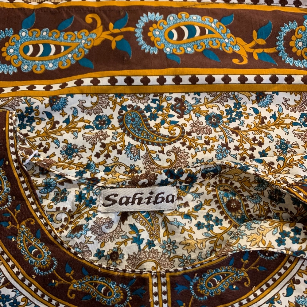 Sahiba Silky Long Sleeve Round Neck Indian Design - Picture 3 of 4